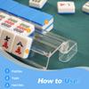 Azconty 4 Pcs Mahjong Racks with Pushers & Storage Bags, Clear Acrylic All-in-One Mahjong Pushers and Racks, Modern American Mahjong Accessories with Line Finder (Transparent) view 3