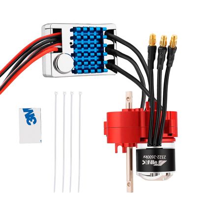 NMNRC Alloy Transmission & 2322 2600kv Brushless Motor & 45A Brushless ESC for MN82 MN99S MN168 MN78 Series Upgrades Part Red