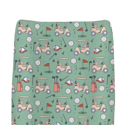 Green Golf Changing Pad Covers for Baby Girls Boys Sports Golfing Fitted Changing Table Cover Mats Golfer Clubs Bag Balls Soft Diaper Change Table Sheets for 32''16'' Contoured Pad Golf Lovers Gift