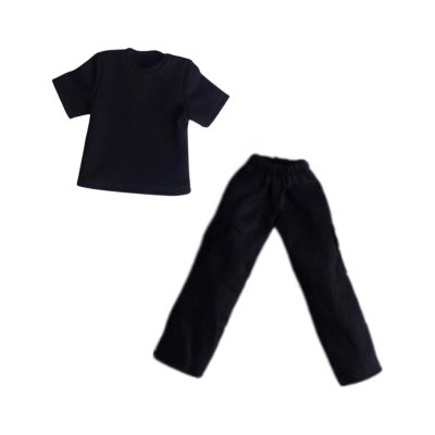 1/12 Scale Figure Top and Pant Miniature Doll Costume Casual Loose Figure Clothes Dress Up for 6 Inch Action Figures Accessories- with Shirt