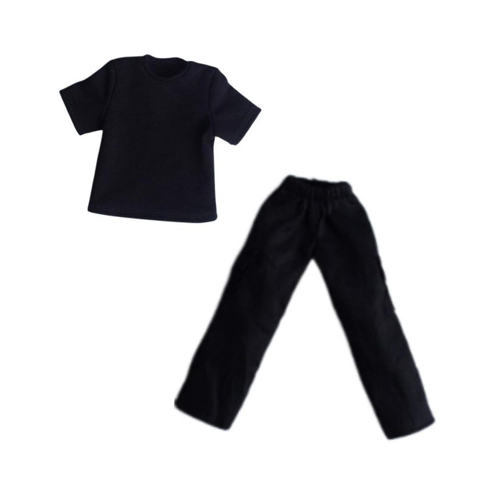 1/12 Scale Figure Top and Pant Miniature Doll Costume Casual Loose Figure Clothes Dress Up for 6 Inch Action Figures Accessories- with Shirt