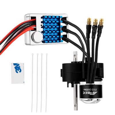 NMNRC Alloy Transmission & 2322 2600kv Brushless Motor & 45A Brushless ESC for MN82 MN99S MN168 MN78 Series Upgrades Part Black