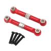 2X 1/14 RC Steering Linkage Aluminum Alloy Adjustable Tie Rods for 14211 Model RC Hobby Car Parts- Red view 3