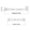 2X 1/14 RC Steering Linkage Aluminum Alloy Adjustable Tie Rods for 14211 Model RC Hobby Car Parts- Violet view 3