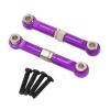 2X 1/14 RC Steering Linkage Aluminum Alloy Adjustable Tie Rods for 14211 Model RC Hobby Car Parts- Violet view 4