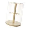 360 Rotating Figure Display Case with Dustproof Cover, Transparent Collectible Showcase for Mini Toys Dolls Charms Necklaces, 14.17x14.17x18.50inch- Two Layer view 1
