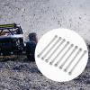 8X Metal Chassis Link Rods for 1/12 H12Y H12Y+ H12P RC Cars, Direct Replacement Stabilizer Pull Rods DIY Repair Accessories- Silver view 2