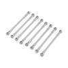 8X Metal Chassis Link Rods for 1/12 H12Y H12Y+ H12P RC Cars, Direct Replacement Stabilizer Pull Rods DIY Repair Accessories- Silver view 4