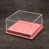 1:64 Scale Toy Cars Display Box with PU Leather Base, Clear Acrylic Lid Dustproof Showcase for Vehicle Model Organizer Space Saving- Dark Red view 3