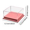 1:64 Scale Toy Cars Display Box with PU Leather Base, Clear Acrylic Lid Dustproof Showcase for Vehicle Model Organizer Space Saving- Dark Red view 4