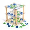 3D Ultimate Wooden Tic Tac Toe Board Game Classic XO Strategy Game for Kids & Adults, Fun Family Table Games Night, Durable Wooden Tabletop Game view 1