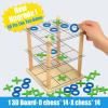 3D Ultimate Wooden Tic Tac Toe Board Game Classic XO Strategy Game for Kids & Adults, Fun Family Table Games Night, Durable Wooden Tabletop Game view 2