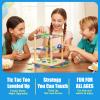 3D Ultimate Wooden Tic Tac Toe Board Game Classic XO Strategy Game for Kids & Adults, Fun Family Table Games Night, Durable Wooden Tabletop Game view 3