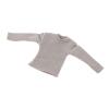 1/12 Scale Long Sleeve T Shirt for Miniature Male Doll Figures 6 Inch Action Figure Clothing- Light Gray view 1