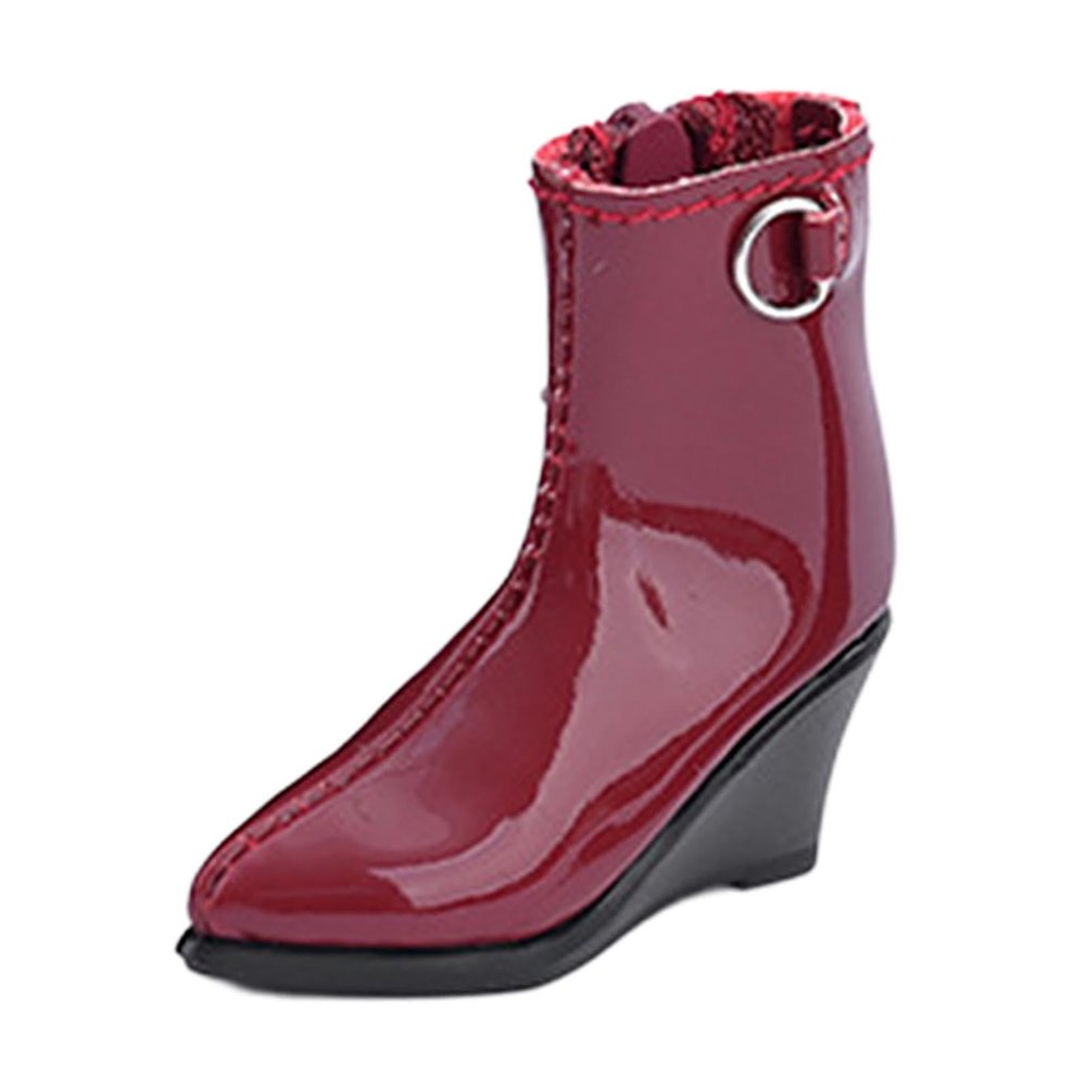 1/6 Scale Action Figure Shoes Women Miniature Model Doll Hollow Boots for 12 Inch Female Figures- Red