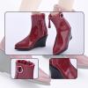 1/6 Scale Action Figure Shoes Women Miniature Model Doll Hollow Boots for 12 Inch Female Figures- Red view 2