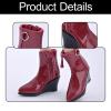 1/6 Scale Action Figure Shoes Women Miniature Model Doll Hollow Boots for 12 Inch Female Figures- Red view 3