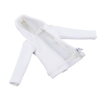 12TH Female Action Figure Wardrobe Collectible Doll Decor Accessories Cosplay DIY Dress Up 6 Inch Figure Outfits- White Hoodie Jacket