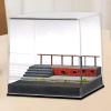 1/64 Scale Model Car Display Case with Dustproof Cover and Park Stairs Scene for Diecast Collection Garage Decoration view 4