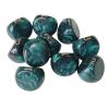 10Pcs Acrylic Dice Set for Table Games Board Games Party Games with Easy Read Numbers 0.79inch x 0.63inch- Green view 1