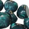 10Pcs Acrylic Dice Set for Table Games Board Games Party Games with Easy Read Numbers 0.79inch x 0.63inch- Green view 4