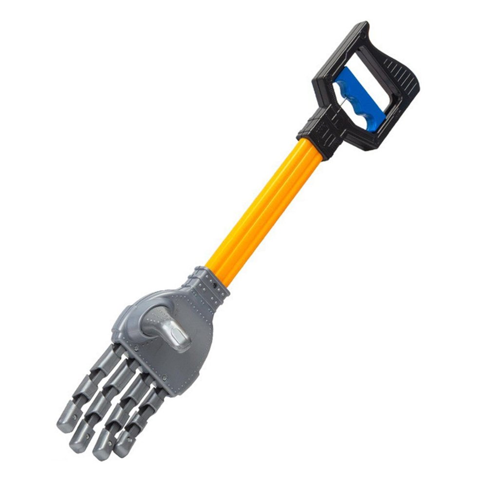 Robotic Claw Litter Picker Grabber Tool, Kids Hand Eye Coordination Toy, Mechanical Robot Hand Grabber for Picking Up Small Items and Fun Games- L Black
