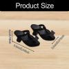 1/4 BJD Doll Shoes High Heel Sandals Round Toe Fashion with Bowknot Women Doll Accessories- Black view 4