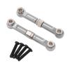 2X 1/14 RC Steering Linkage Aluminum Alloy Adjustable Tie Rods for 14211 Model RC Hobby Car Parts- Silver view 1