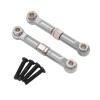2X 1/14 RC Steering Linkage Aluminum Alloy Adjustable Tie Rods for 14211 Model RC Hobby Car Parts- Silver view 3