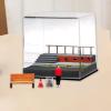 1:64 Scale Diecast Vehicle Model Display Case with Dustproof Cover and Figures for Tiny Sports Cars view 4