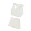 1/12 Scale Sports Vest Shorts Set Doll Clothes Miniature Tank Top and Shorts Outfit for Female Action Figures- White view 1