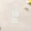 1/12 Scale Sports Vest Shorts Set Doll Clothes Miniature Tank Top and Shorts Outfit for Female Action Figures- White view 2