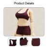 1/12 Scale Sports Vest Shorts Set Doll Clothes Miniature Tank Top and Shorts Outfit for Female Action Figures- Dark Red view 2