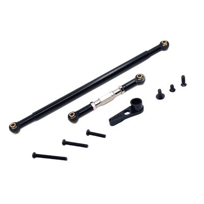 Colaxi RC Adjustable Steering Linkage Rod Easy Installation DIY Modified Servo Rod and Arm with Screw for MN86 Car Vehicle Accessory, Black