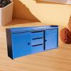 1:12 Scale Dollhouse Wood Cabinet Miniature Storage Cabinet Furniture Decor Scenes Accessories for Dolls House Bedroom Toy- Blue view 2
