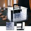 Chip Case Organizer 600pcs Capacity Transparent Acrylic Storage Box with Handle for Poker Chips Games Accessories 9.45x7.48x6.30inch- with 6pcs 40mm Trays view 4