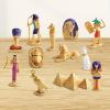12Pcs Ancient Egypt Toys Miniature Egyptian Figurines Set with Pyramid Mummy Sphinx for Cake Topper Educational Display view 2