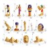 12Pcs Ancient Egypt Toys Miniature Egyptian Figurines Set with Pyramid Mummy Sphinx for Cake Topper Educational Display view 3