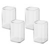 4X Clear Figure Display Cases with Dustproof Covers, Stackable Desk Organizer Stand for Collectibles Figurines Showcase Storage Box 3.15x3.15x5.28 Inch view 2