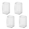 4X Clear Figure Display Cases with Dustproof Covers, Stackable Desk Organizer Stand for Collectibles Figurines Showcase Storage Box 3.15x3.15x5.28 Inch view 4