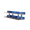 1/32 Scale Diecast Model Car Display Case with Parking Lot Scene Desktop Storage Shelf for Collectors- 2 Layer view 1