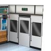 1/12 Scale Showcase Backdrop Diorama Organizer Storage Background Scene for Action Figures, Mini Diecast Cars, Dolls Display- Metro view 3