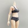 1/6 Scale Female Action Figure Underwear Set Swimsuit Top and Bottom 12 Inch BJD Doll Clothing Miniature Outfit- Gray view 2