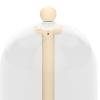 360 Rotating Figure Display Case with Dustproof Cover, Hanging Doll Stand for Keychain Figures, Mini Toys, and Collectibles, 7.28x7.28x10.24 inch- Beige view 4
