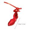 1:6 Scale Doll High Heeled Sandals with Ankle Tie Lace Up Design Realistic Fashion Footwear for Action Figures- Red view 2