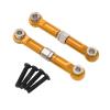 2X 1/14 RC Steering Linkage Aluminum Alloy Adjustable Tie Rods for 14211 Model RC Hobby Car Parts- Gold view 4