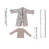1/12 Scale Male Action Figure Clothes Trench Coat Double Breasted Solid Color Costume Accessories with Long Sleeve Undershirt- Gray view 3
