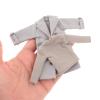 1/12 Scale Male Action Figure Clothes Trench Coat Double Breasted Solid Color Costume Accessories with Long Sleeve Undershirt- Gray view 4