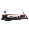 1/64 Vehicle Model Display Case Parking Lot Scene Diorama with Accessories Dustproof Cover for Diecast Cars Tiny Figures 4.72x2.28x1.93inch- Red Flower Shrub view 4