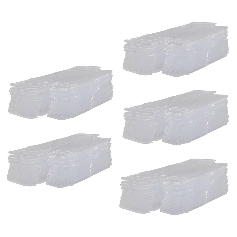 50 Pieces Acrylic Model Car Display Cases Clear PVC Boxes for 1/64 Scale Toy Cars Storage and Exhibition Home Organizer Size M- Small